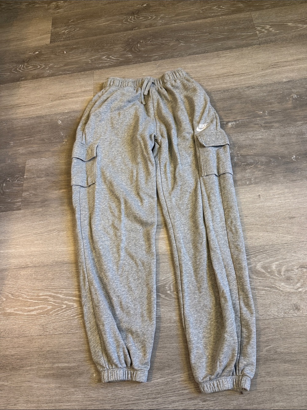 Nike Gray Cargo Jogger Pants with Drawstring